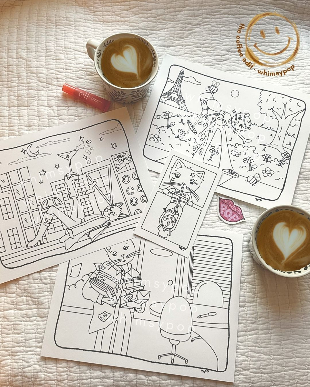DIGITAL DOWNLOAD • THE COFFEE EDIT COLORING PAGES